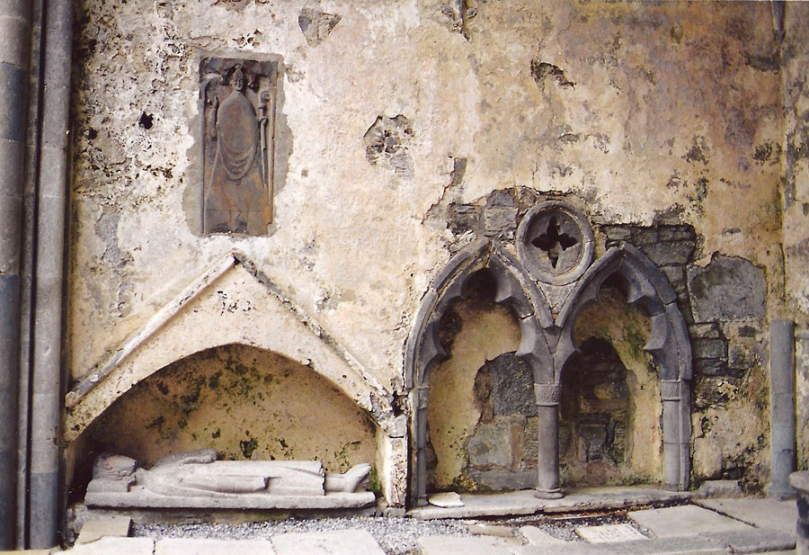 Tomb and Effigy of Irish Chieftain - Corcomroe Abbey - the Burren