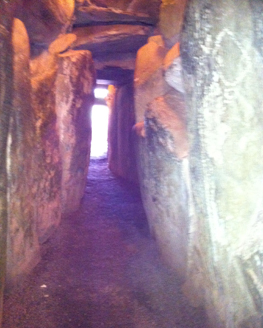 Newgrange - coming out of the tomb
