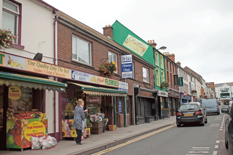 Shopping district in Armagh