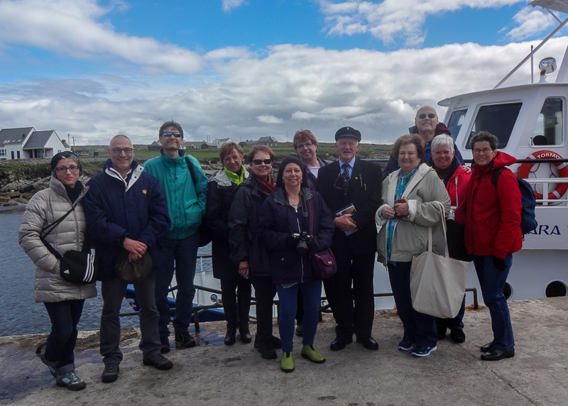 Guests on Discover the North tour with the King of Tory Island - County Donegal